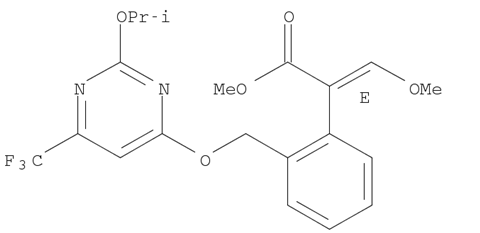 Benzeneacetic acid, α-(methoxymethylene)-2-[[[2-(1-methylethoxy)-6-(trifluoromethyl)-4-pyrimidinyl]oxy]methyl]-, methyl ester, (αE)-